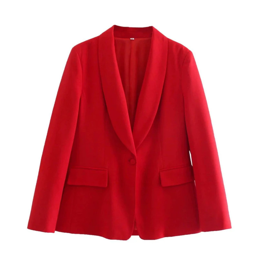 Spring Red Formal Suit Jacket - Picture 4 of 5